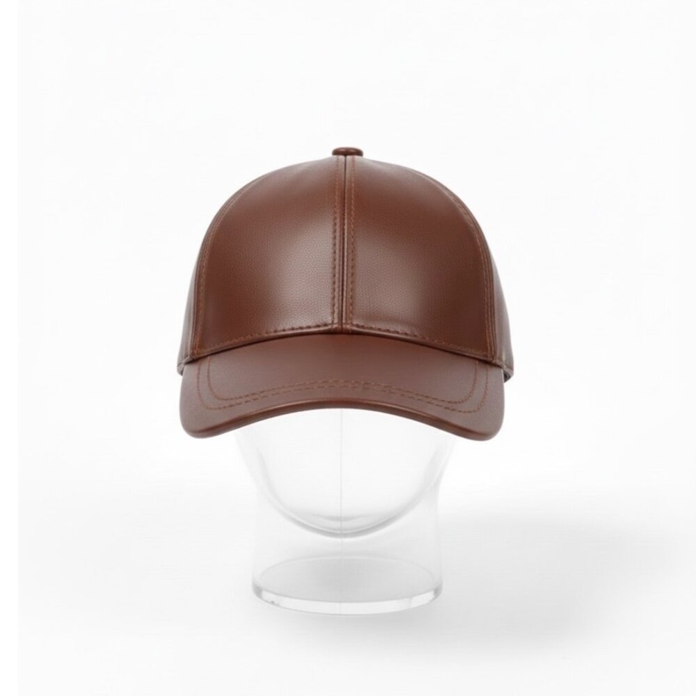 Genuine Leather Cap Brown Leather Baseball Cap Handmade Leather Cap Unisex